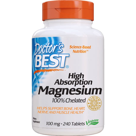 Magnez Doctor's BEST High Absorption Magnesium 100 mg 240 tabs - Sklep Witaminki.pl