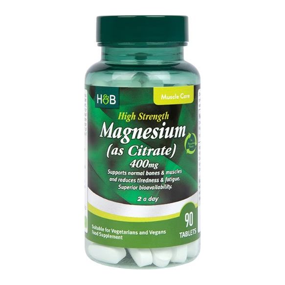 Magnez Holland & Barrett High Strength Magnesium (as Citrate) 400mg 90 tabs - Sklep Witaminki.pl