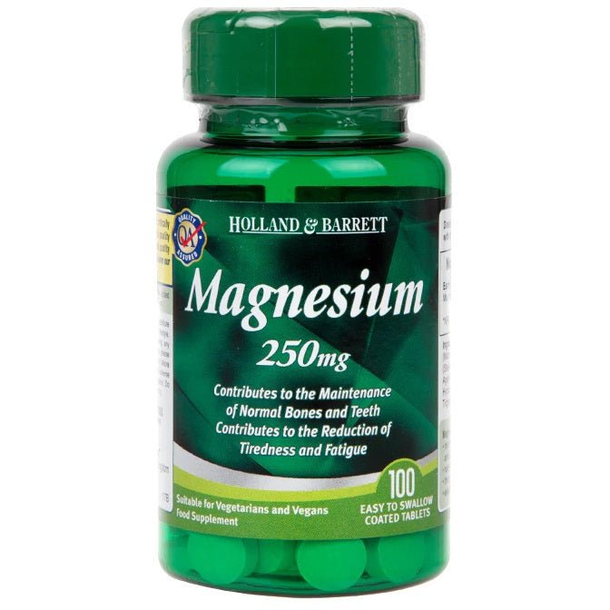 Magnez Holland & Barrett Magnesium 250mg 100 tablets - Sklep Witaminki.pl