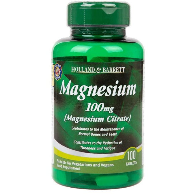 Magnez Holland & Barrett Magnesium Citrate 100mg 100 tablets - Sklep Witaminki.pl