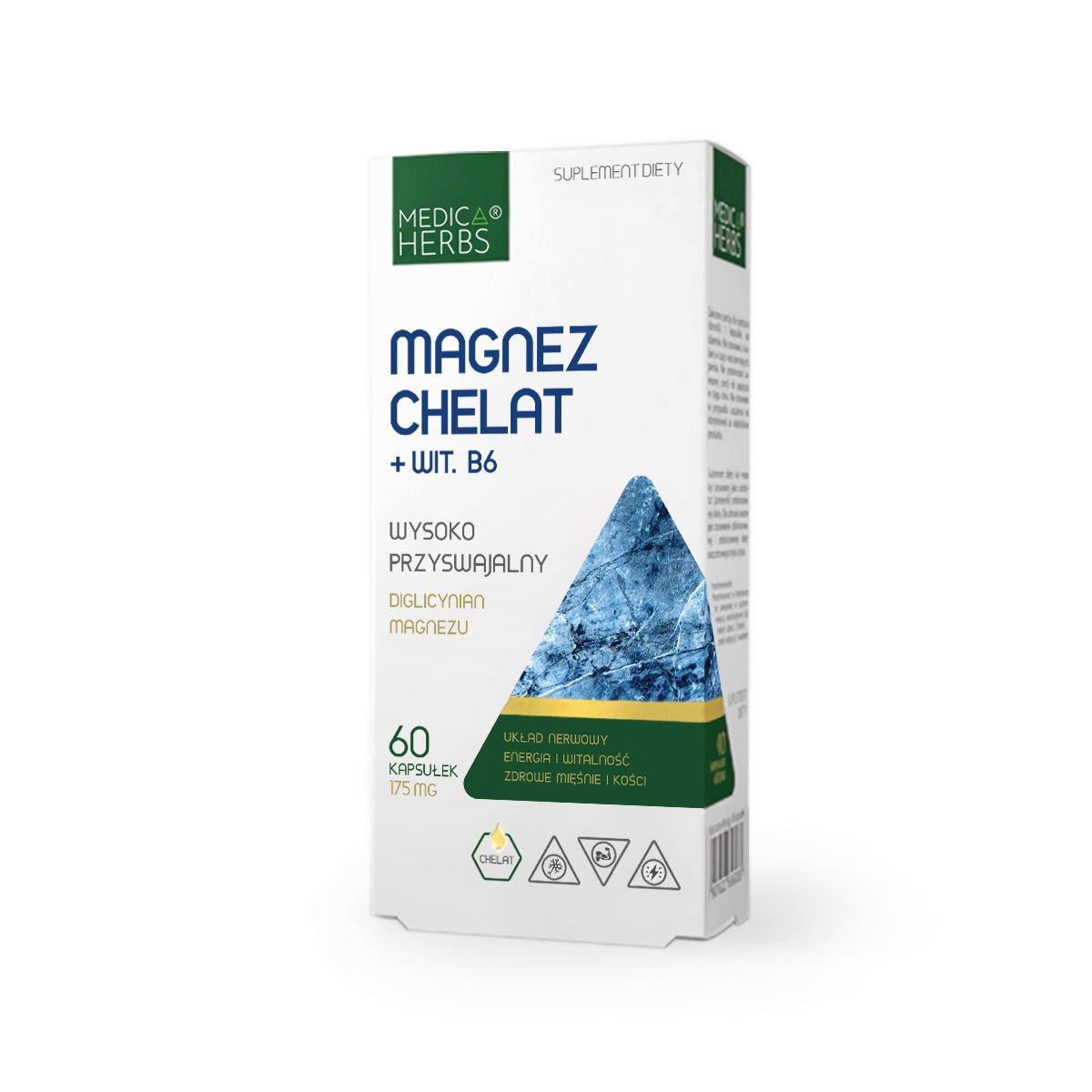 Magnez Medica Herbs Magnez Chelat + Wit. B6 60 caps - Sklep Witaminki.pl