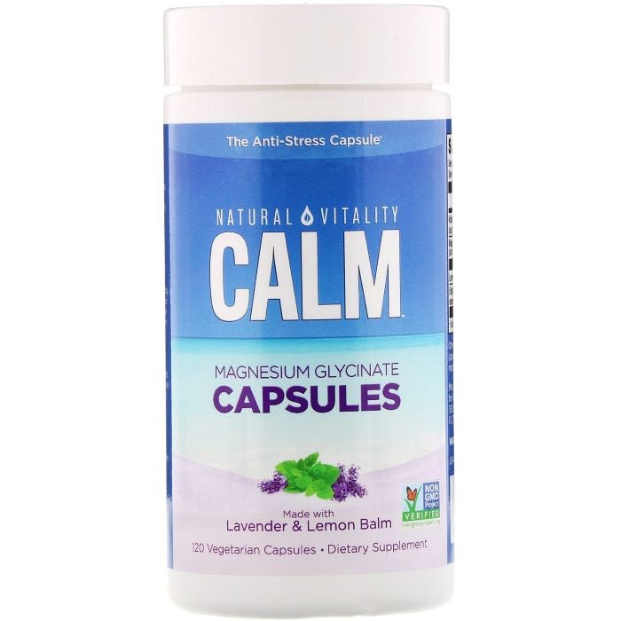 Magnez Natural Vitality Calm Magnesium Glycinate 120 vcaps - Sklep Witaminki.pl