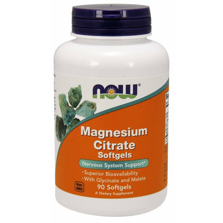 Magnez NOW Foods Magnesium Citrate Softgels 90 softgels - Sklep Witaminki.pl