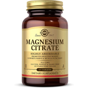 Magnez Solgar Magnesium Citrate 60 tabs - Sklep Witaminki.pl