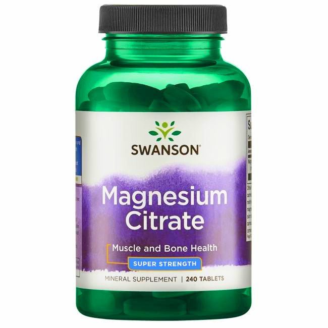 Magnez Swanson Magnesium Citrate Super-Strength 240 tabs - Sklep Witaminki.pl