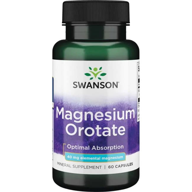 Magnez Swanson Magnesium Orotate 40 mg 60 caps - Sklep Witaminki.pl