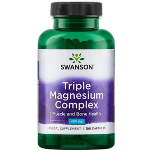 Magnez Swanson Triple Magnesium Complex 400 mg 100 caps - Sklep Witaminki.pl