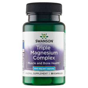 Magnez Swanson Triple Magnesium Complex 400 mg 30 caps - Sklep Witaminki.pl