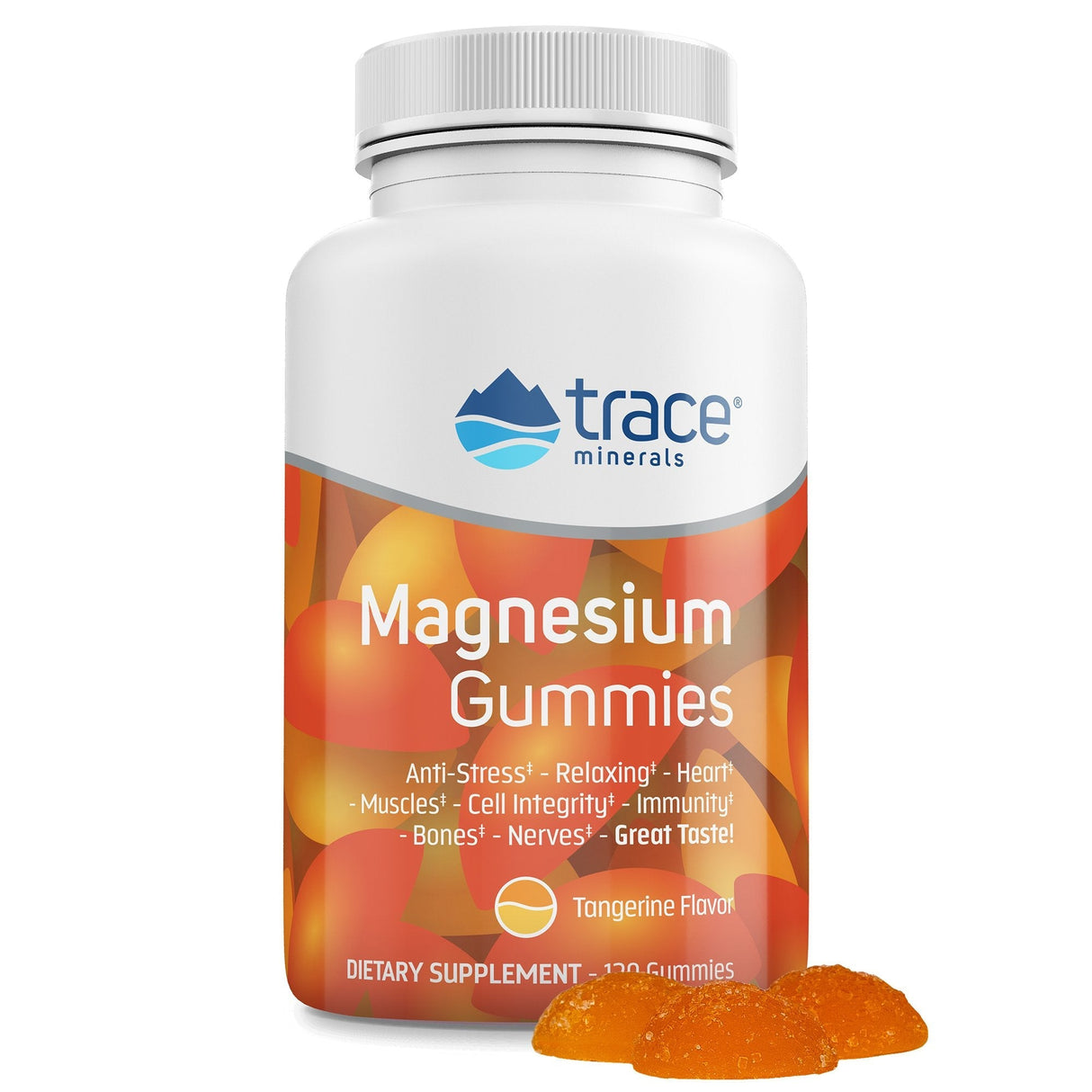 Magnez Trace Minerals Magnesium Gummies 120 gummies Tangerine - Sklep Witaminki.pl