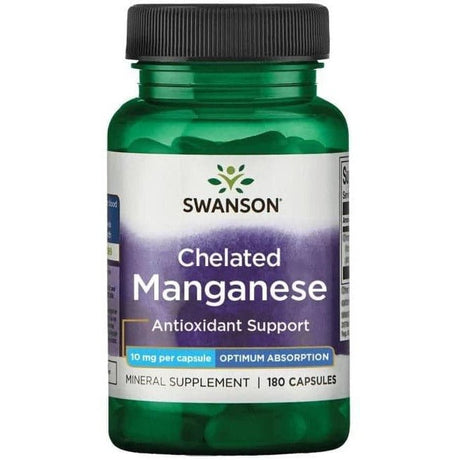 Mangan Swanson Albion Manganese 10 mg 180 caps - Sklep Witaminki.pl