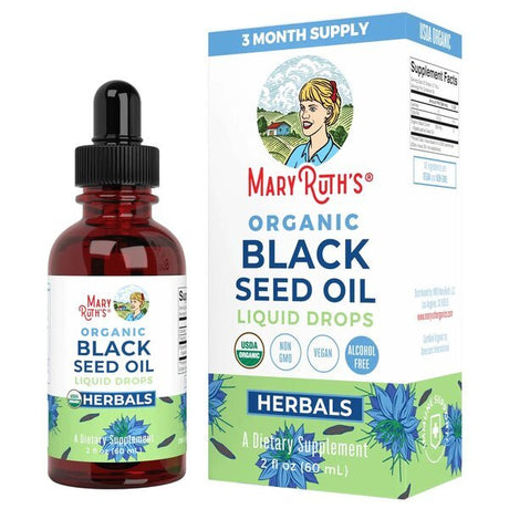 MaryRuth Organics Organic Black Seed Oil Liquid Drops 60 ml - Sklep Witaminki.pl