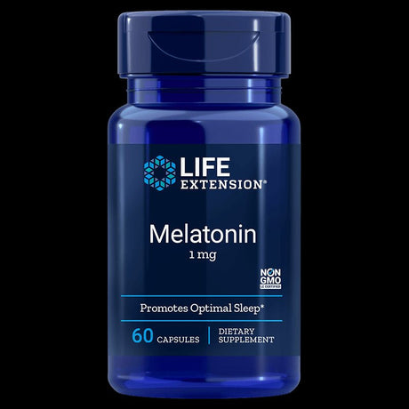 Melatonina Life Extension Melatonin 1 mg 60 caps - Sklep Witaminki.pl