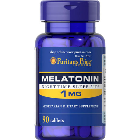 Melatonina Puritan's Pride Melatonin 1 mg 90 tabs - Sklep Witaminki.pl