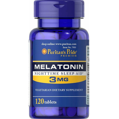Melatonina Puritan's Pride Melatonin 3 mg 120 tabs - Sklep Witaminki.pl