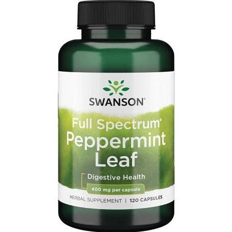 Mięta pieprzowa Swanson Full Spectrum Peppermint Leaf 400 mg 120 caps - Sklep Witaminki.pl