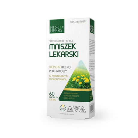 Mniszek Lekarski Medica Herbs Mniszek Lekarski 60 caps - Sklep Witaminki.pl