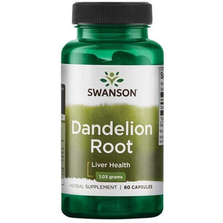 Mniszek Lekarski Swanson Dandelion Root 515 mg 60 caps - Sklep Witaminki.pl