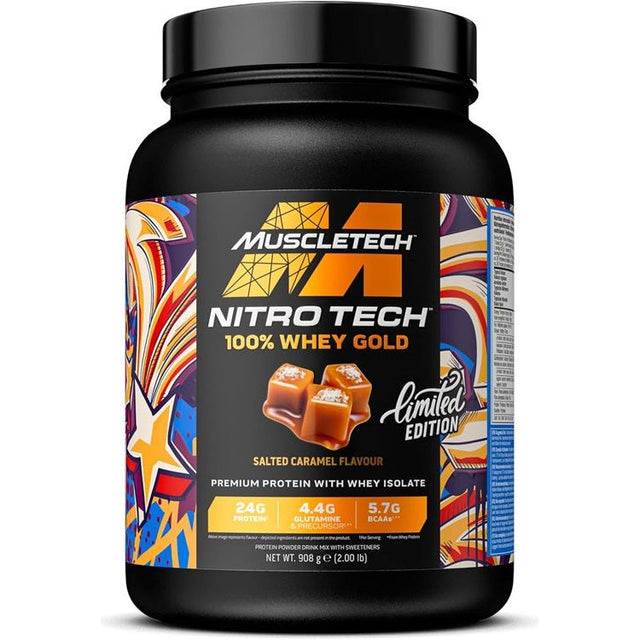 MuscleTech Nitro-Tech 100% Whey Gold 908 g Salted Caramel - Sklep Witaminki.pl