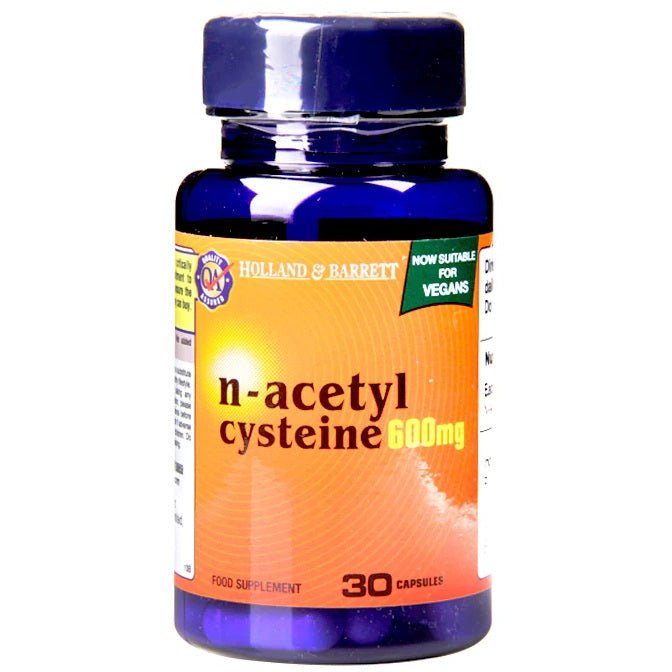 NAC Holland & Barrett N-Acetyl Cysteine 600 mg 30 caps - Sklep Witaminki.pl