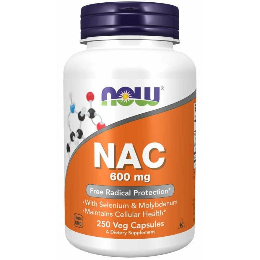 NAC NOW Foods NAC with Selenium & Molybdenum 600 mg 250 vcaps - Sklep Witaminki.pl