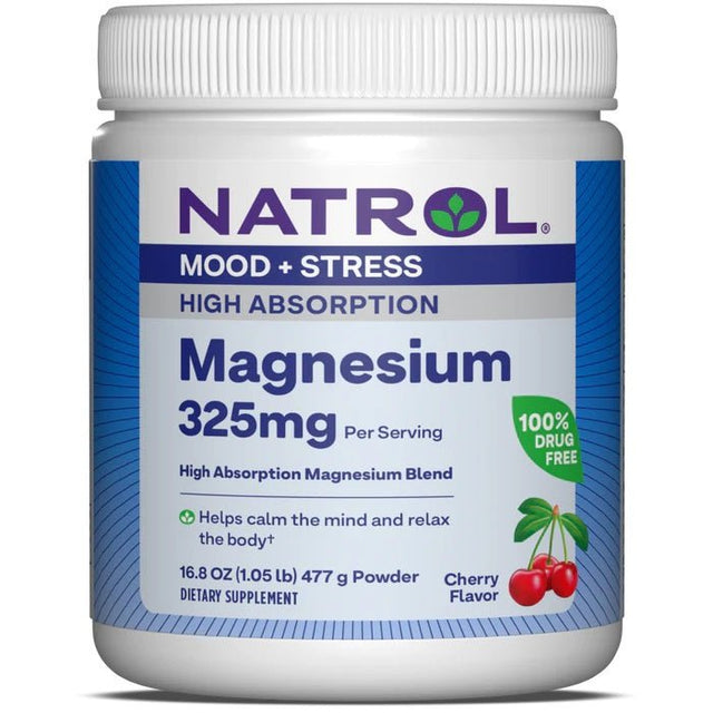 Natrol High Absorption Magnesium 325 mg 477 g Cherry - Sklep Witaminki.pl