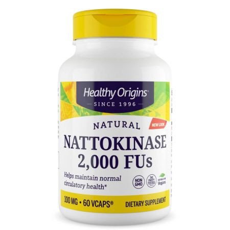 Nattokinaza Healthy Origins Nattokinaza 2000 FUs 60 caps - Sklep Witaminki.pl