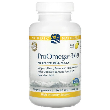 Nordic Naturals ProOmega 3-6-9 Lemon 120 softgels - Sklep Witaminki.pl