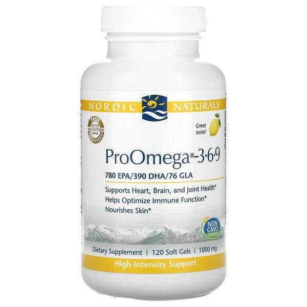 Nordic Naturals ProOmega 3-6-9 Lemon 120 softgels - Sklep Witaminki.pl