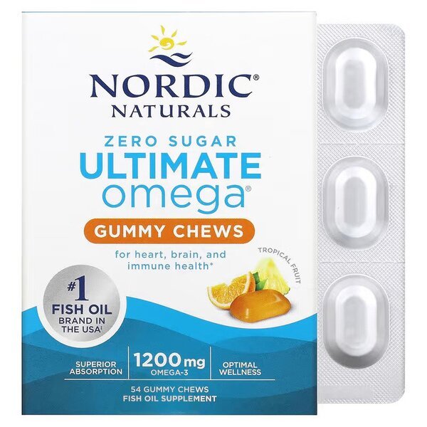 Nordic Naturals Ultimate Omega Gummy Chews 54 gummies Tropical Fruit - Sklep Witaminki.pl