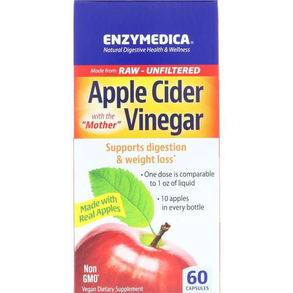 Ocet Jabłkowy Enzymedica Apple Cider Vinegar 60 caps - Sklep Witaminki.pl
