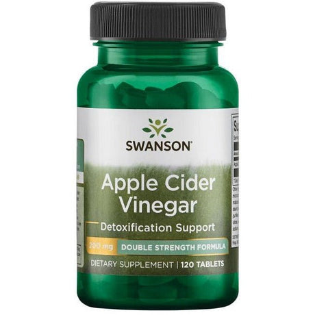 Ocet Jabłkowy Swanson Apple Cider Vinegar 200 mg Double-Strength 120 tabs - Sklep Witaminki.pl