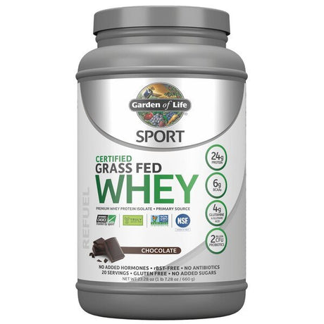 Odżywka Białkowa Garden of Life Sport Certified Grass Fed Whey Protein Chocolate 660 g - Sklep Witaminki.pl