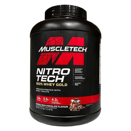Odżywka Białkowa MuscleTech Nitro-Tech 100% Whey Gold Double Rich Chocolate 2270 g - Sklep Witaminki.pl