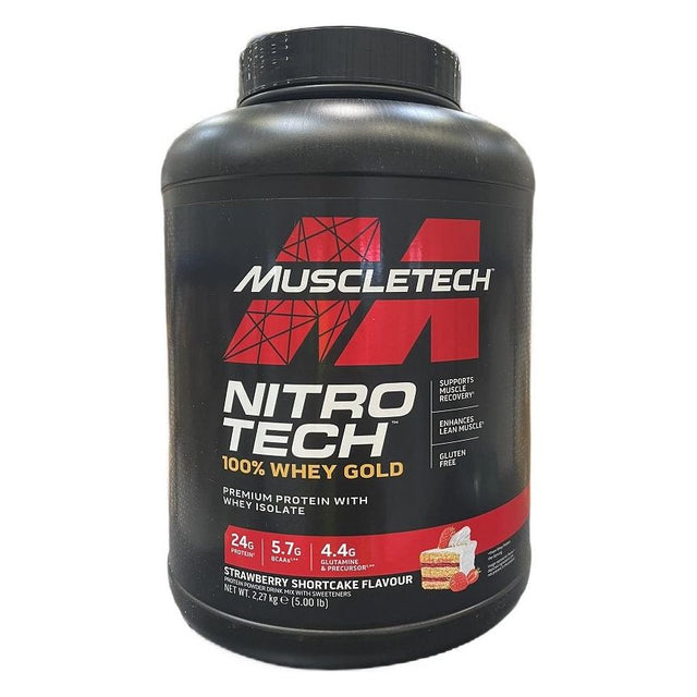 Odżywka Białkowa MuscleTech Nitro-Tech 100% Whey Gold Strawberry Shortcake 2270 g - Sklep Witaminki.pl