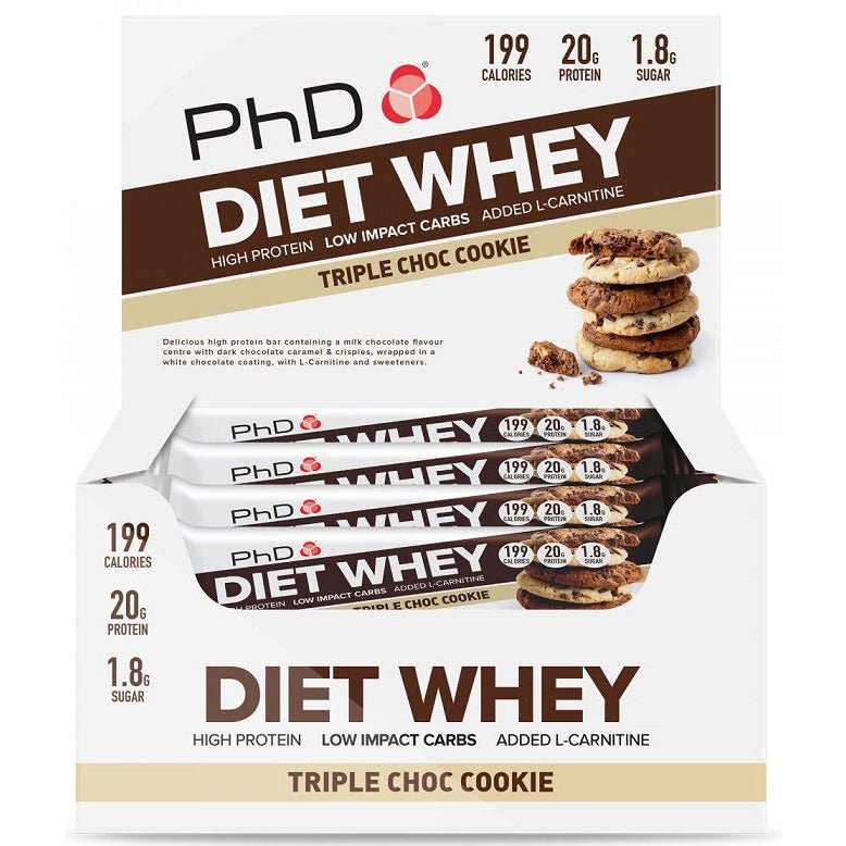 Odżywka Białkowa PhD Diet Whey Bar Double Choc Brownie 12 bars - Sklep Witaminki.pl