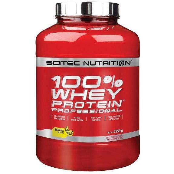 Odżywka Białkowa Scitec Nutrition 100% Whey Protein Professional Banana 2350 g - Sklep Witaminki.pl