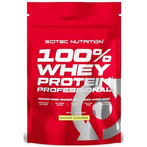 Odżywka Białkowa Scitec Nutrition 100% Whey Protein Professional Banana 500 g - Sklep Witaminki.pl