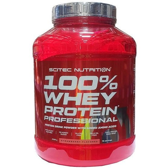 Odżywka Białkowa Scitec Nutrition 100% Whey Protein Professional Strawberry 2350 g - Sklep Witaminki.pl