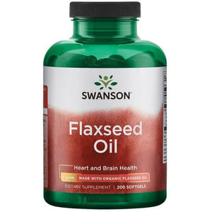 Olej Lniany Swanson Flaxseed Oil 1000 mg 200 softgels - Sklep Witaminki.pl