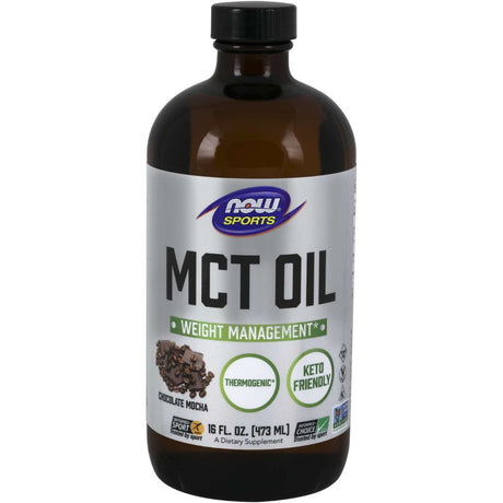 Olej MCT NOW Foods MCT Oil Liquid 473 ml Chocolate Mocha - Sklep Witaminki.pl