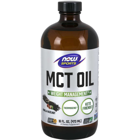 Olej MCT NOW Foods MCT Oil Liquid 473 ml Vanilla Hazelnut - Sklep Witaminki.pl
