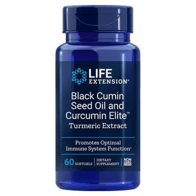 Olej z Czarnuszki Life Extension Black Cumin Seed Oil and Curcumin Elite Turmeric Extract 60 softgels - Sklep Witaminki.pl