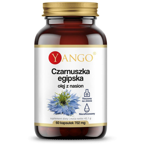 Olej z Czarnuszki Yango Czarnuszka egipska olej z nasion 500 mg 60 caps - Sklep Witaminki.pl