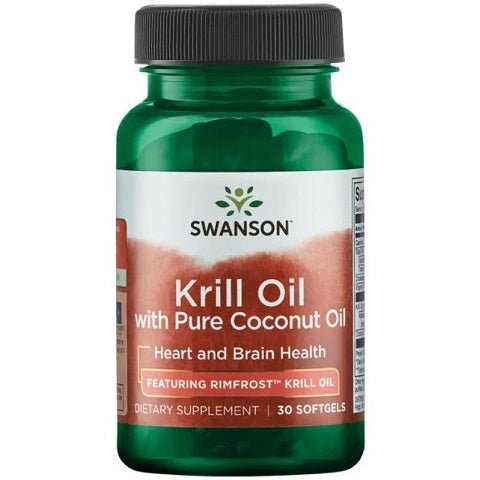 Olej z Kryla Swanson Krill Oil with Pure Coconut Oil 30 softgels - Sklep Witaminki.pl