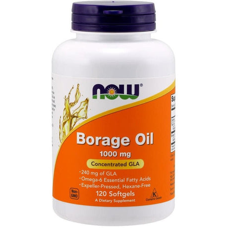 Olej z Ogórecznika NOW Foods Borage Oil 1000 mg 120 softgels - Sklep Witaminki.pl