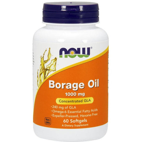 Olej z Ogórecznika NOW Foods Borage Oil 1000 mg 60 softgels - Sklep Witaminki.pl