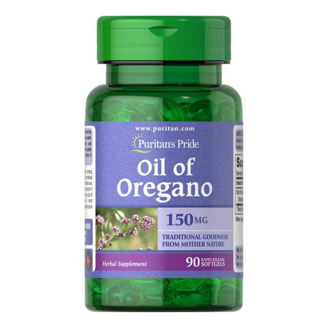 Olej z Oregano Puritan's Pride Oil of Oregano Extract 150 mg 90 softgels - Sklep Witaminki.pl