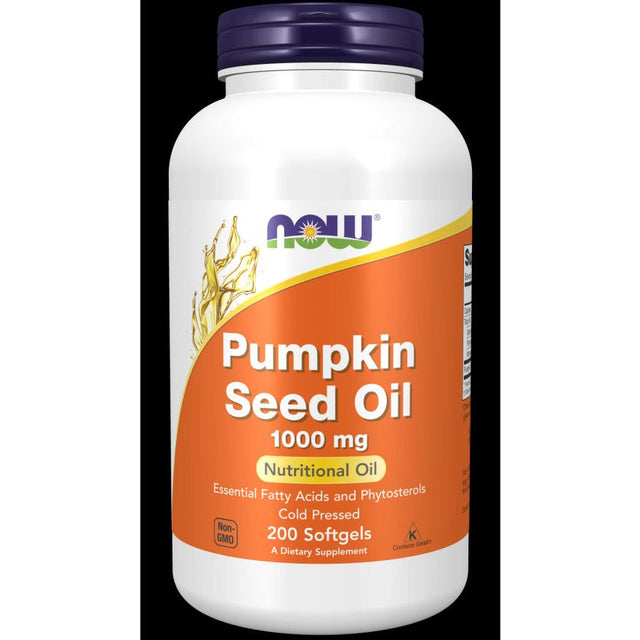 Olej z Pestek Dyni NOW Foods Olej z nasion dyni 1000 mg pumpkin seed oil 200 caps - Sklep Witaminki.pl