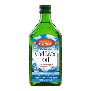 Olej z Wątroby Dorsza Carlson Labs Wild Norwegian Cod Liver Oil 1100mg Omega-3 250 ml Natural - Sklep Witaminki.pl