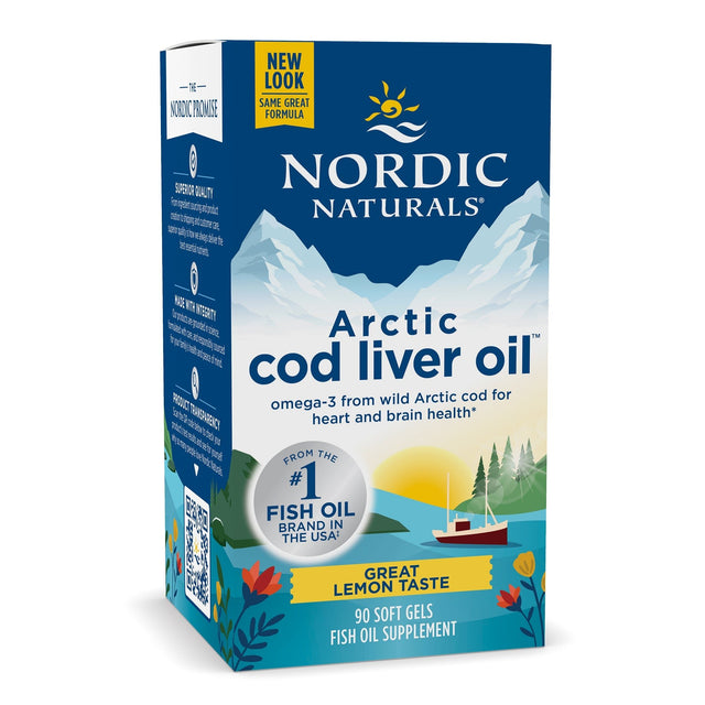 Olej z Wątroby Dorsza Nordic Naturals Arctic Cod Liver Oil Softgels 90 softgels Cytryna - Sklep Witaminki.pl